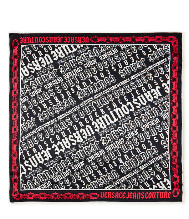 Versace Jeans Couture Monochrome Chain-Print Square Scarf