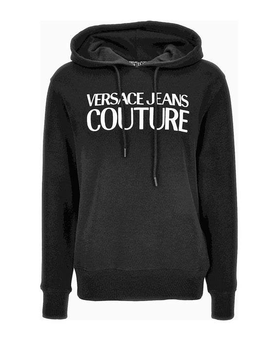 Versace Jeans Couture Black Cotton Mens Signature Hoodie