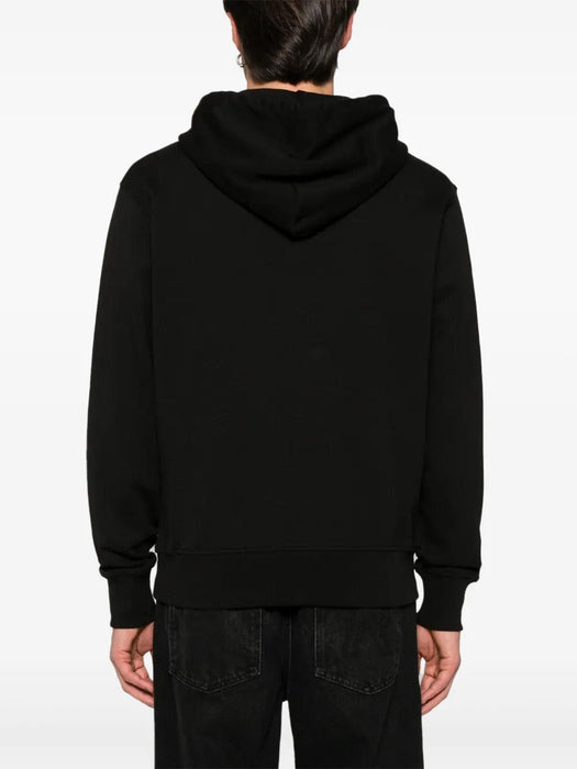 Versace Jeans Couture Black Cotton Mens White Chain Printed Hoodie