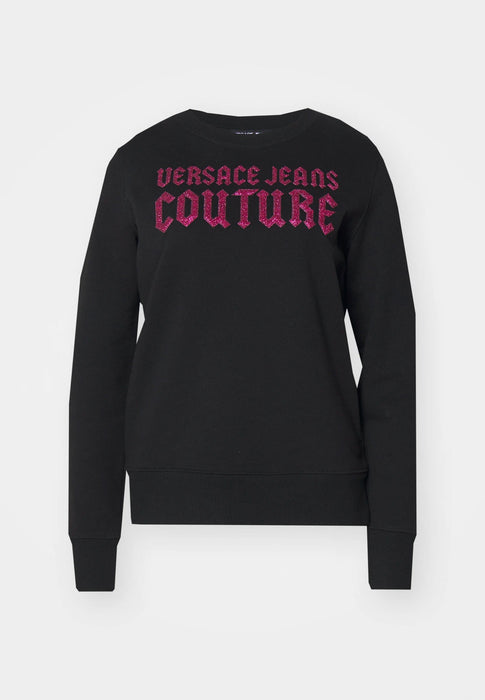 Versace Jeans Couture Black Signature Screen Printed Sweatshirt-