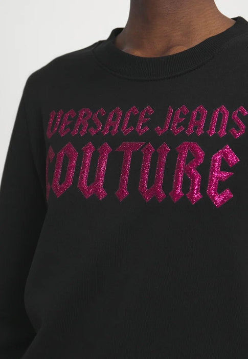 Versace Jeans Couture Black Signature Screen Printed Sweatshirt-