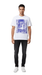 Versace Jeans Couture White Mens Graphic Storm-Print Oversized T-Shirt