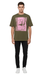 Versace Jeans Couture Olive Mens Graphic Storm-Print Oversized T-Shirt-XXXL