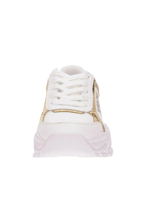 Versace Jeans Couture Womens Women's White & Gold Chunky Sneakers