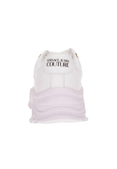 Versace Jeans Couture Womens Women's White & Gold Chunky Sneakers