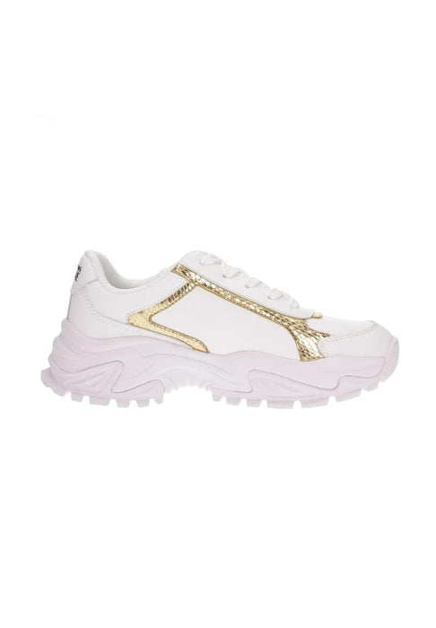 Versace Jeans Couture Womens Women's White & Gold Chunky Sneakers