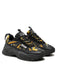 Versace Jeans Couture Womens Chunky Baroque Print Sneakers in Black & Gold
-EU41