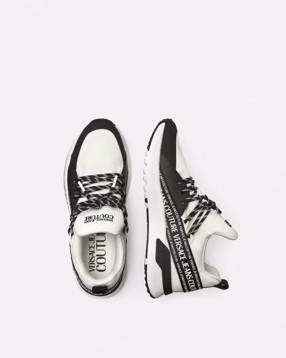 Versace Jeans Couture Mens Monochrome Mesh Panel Chunky Sneakers