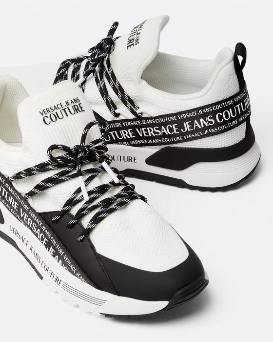 Versace Jeans Couture Mens Monochrome Mesh Panel Chunky Sneakers