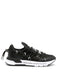 Versace Jeans Couture Mens Black Mesh Slip-On Sneakers with Contrast Sole
