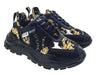 Versace Jeans Couture Mens Black/Gold  Baroque Chain Lace-Up Sneakers-EU41