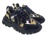 Versace Jeans Couture Mens Black/Gold  Baroque Chain Lace-Up Sneakers-EU40