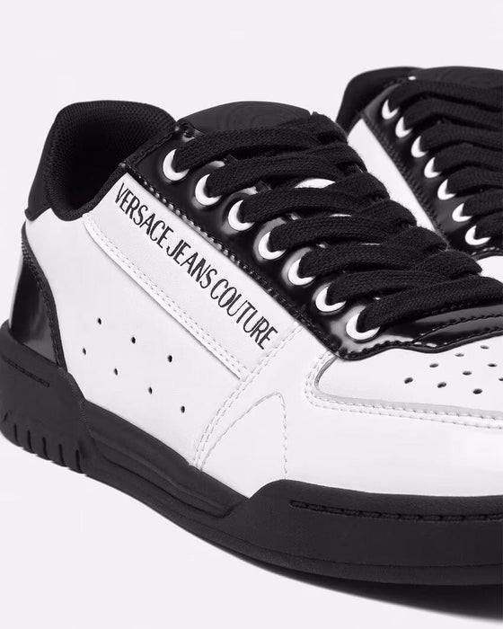 Versace Jeans Couture Mens Monochrome Retro Court Sneakers
