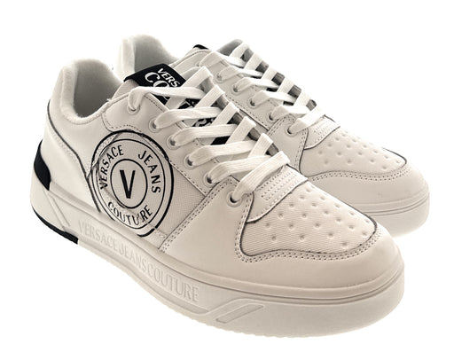 Versace Jeans Couture Mens White Modern Low Top  Sneaker
