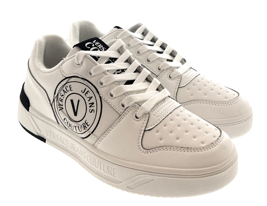 Versace Jeans Couture Mens White Modern Low Top  Sneaker-EU42
