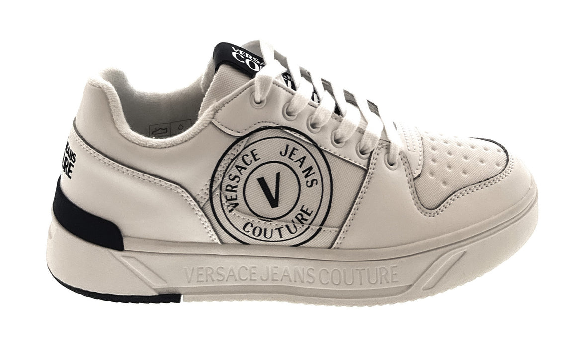 Versace Jeans Couture Mens White Modern Low Top  Sneaker