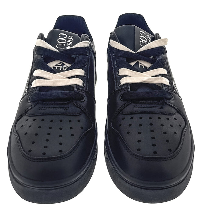 Versace Jeans Couture Mens Black Signature Logo Classic  Sneakers