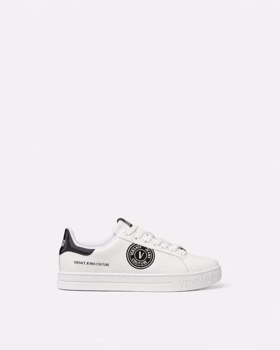 Versace Jeans Couture Mens Men’s White Low-Top Logo Sneakers-EU42