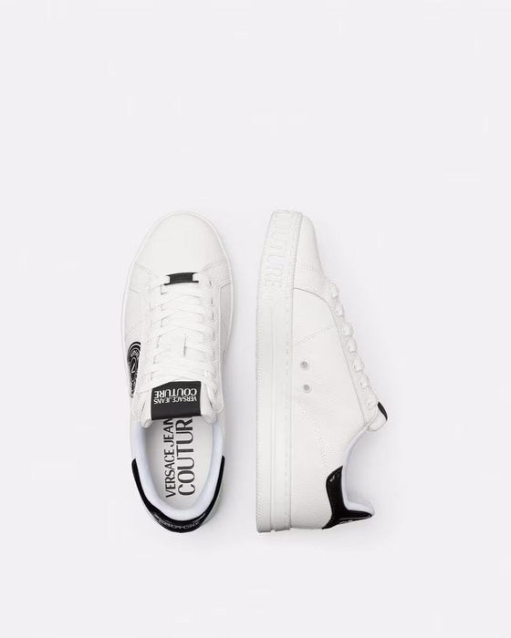 Versace Jeans Couture Mens Men’s White Low-Top Logo Sneakers