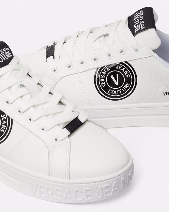 Versace Jeans Couture Mens Men’s White Low-Top Logo Sneakers