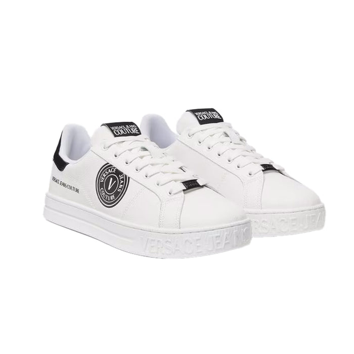 Versace Jeans Couture Mens Men’s White Low-Top Logo Sneakers-EU40
