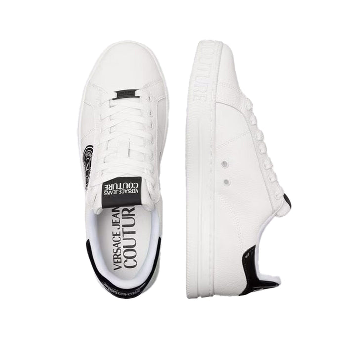 Versace Jeans Couture Mens Men’s White Low-Top Logo Sneakers