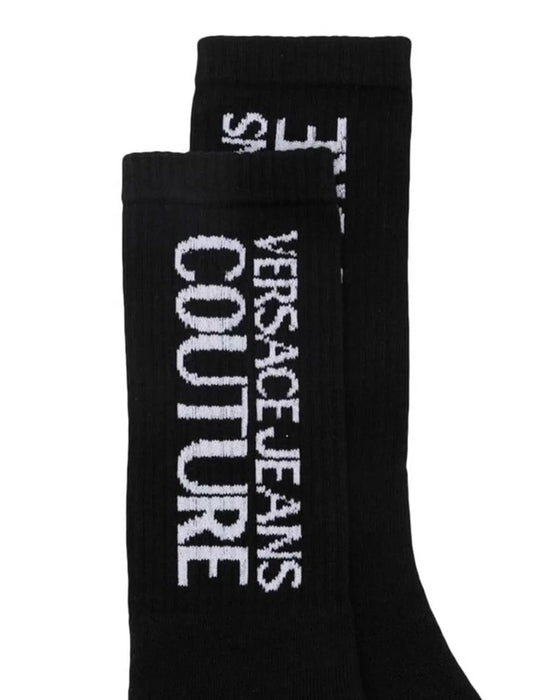 Versace Jeans Couture Black Logo Socks - Luxury Basics