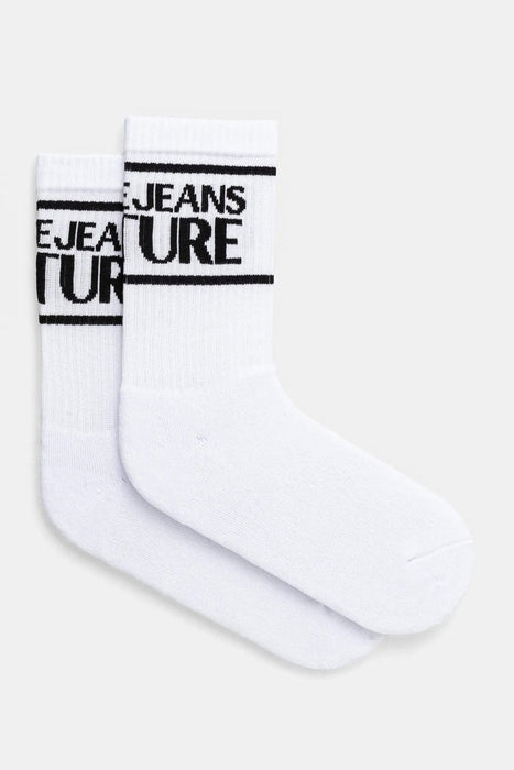 Versace Jeans Couture White Signature Socks - Luxury Basics