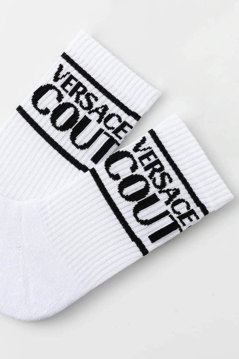 Versace Jeans Couture White Signature Socks - Luxury Basics