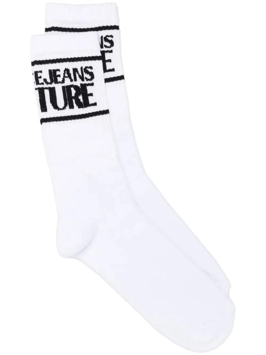 Versace Jeans Couture White Signature Socks - Luxury Basics