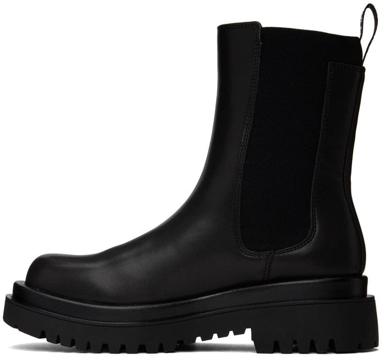 Versace Jeans Couture Womens Chunky Sole Black  Chelsea Boots-