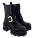 Versace Jeans Couture Womens Chunky Sole Ankle Lace Up  Boots-EU37
