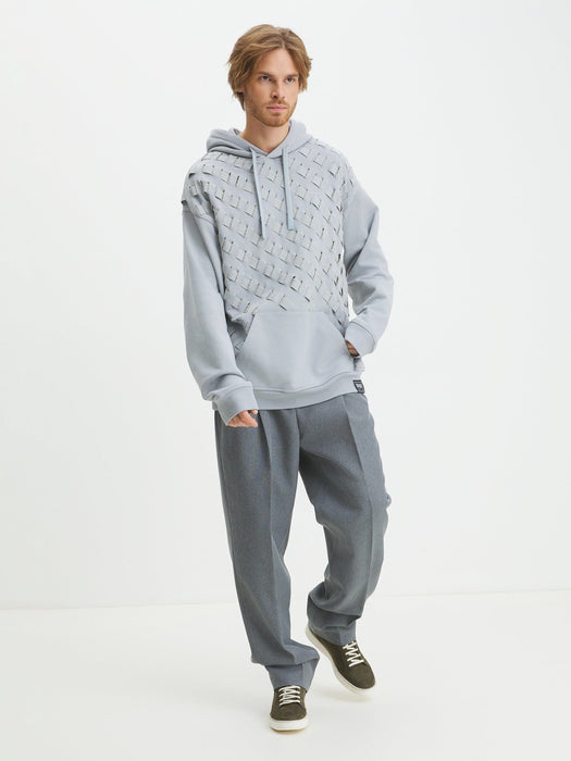 Versace Jeans Couture Ice Grey Cotton Mens Sweatshirt