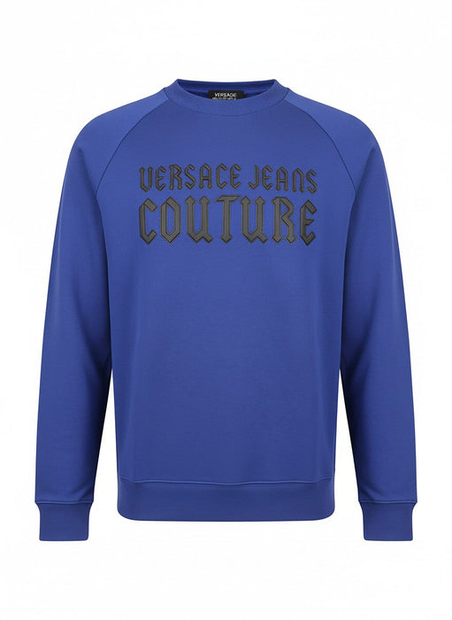 Versace Jeans Couture Steel Blue Cotton Mens Sweatshirt