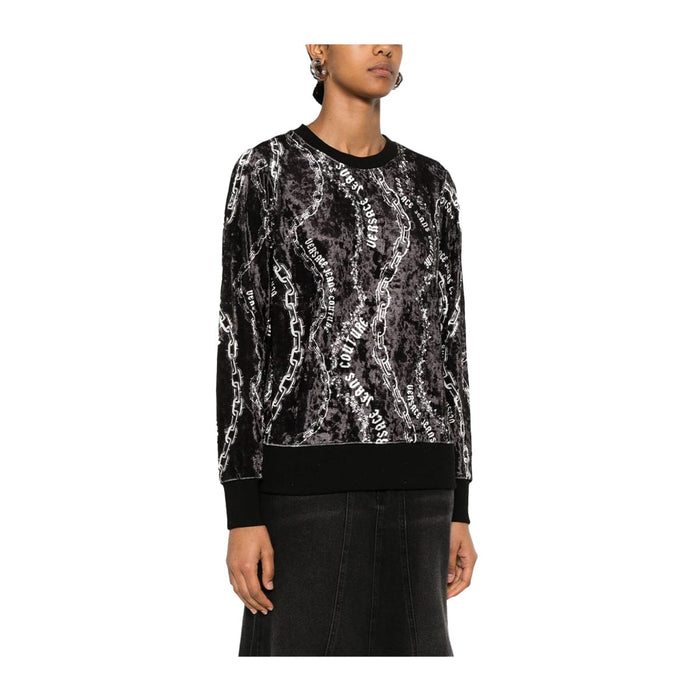 Versace Jeans Couture Black Signautre Lightweight Womens Sweatshirt-