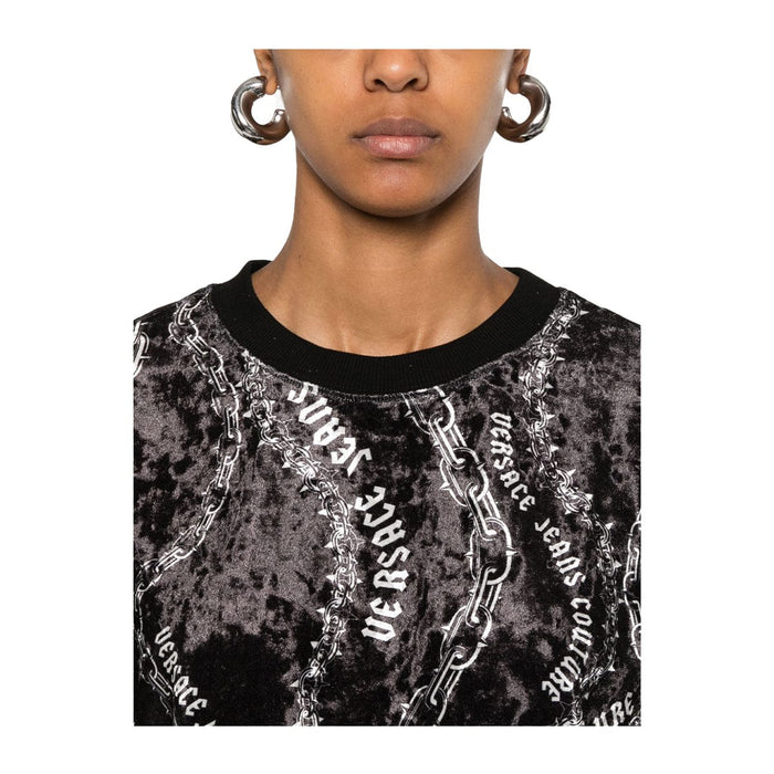 Versace Jeans Couture Black Signautre Lightweight Womens Sweatshirt-