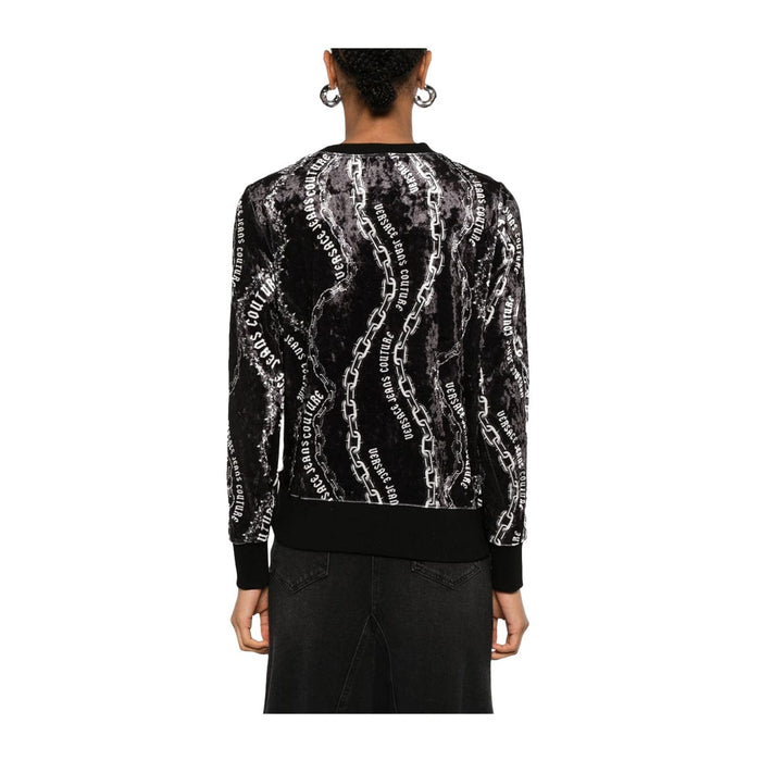Versace Jeans Couture Black Signautre Lightweight Womens Sweatshirt-