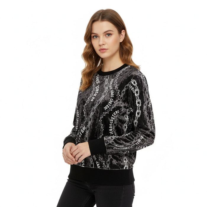 Versace Jeans Couture Black Signautre Lightweight Womens Sweatshirt-