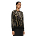 Versace Jeans Couture Black/Gold Chain Print Lightweight Womens Sweatshirt-XL
