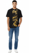Versace Jeans Couture Black/Gold Mens Baroque Ornate Panel T-Shirt