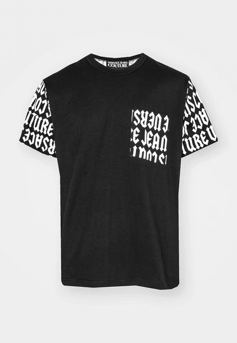 Versace Jeans Couture Black/White Mens Graphic Pocket T-Shirt