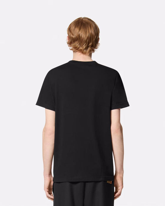 Versace Jeans Couture Black Mens T-Shirt with Woven Chest Patch