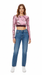 Versace Jeans Couture Rose/Pink Long Sleeve Baroque Print Crop Top-