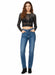 Versace Jeans Couture Black Long Sleeve Mesh Print Crop Top-40