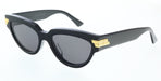 Bottega Veneta BV1035S-001 Black Cat-Eye Sunglasses  Gold