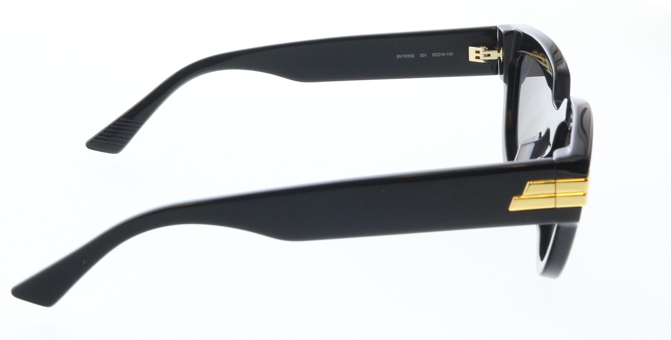 Bottega Veneta BV1035S-001 Black Cat-Eye Sunglasses  Gold