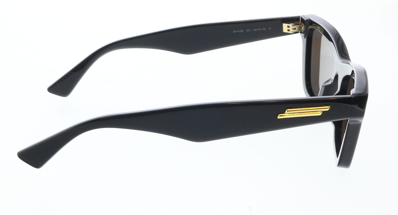 Bottega Veneta BV1119S-001 Sleek Black Rectangle Sunglasses