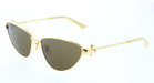 Bottega Veneta BV1186S-002 Elegant Gold Cat-Eye Sunglasses