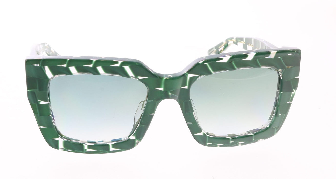 Bottega Veneta BV1212S-008 Bold Green & Clear Oversized Square