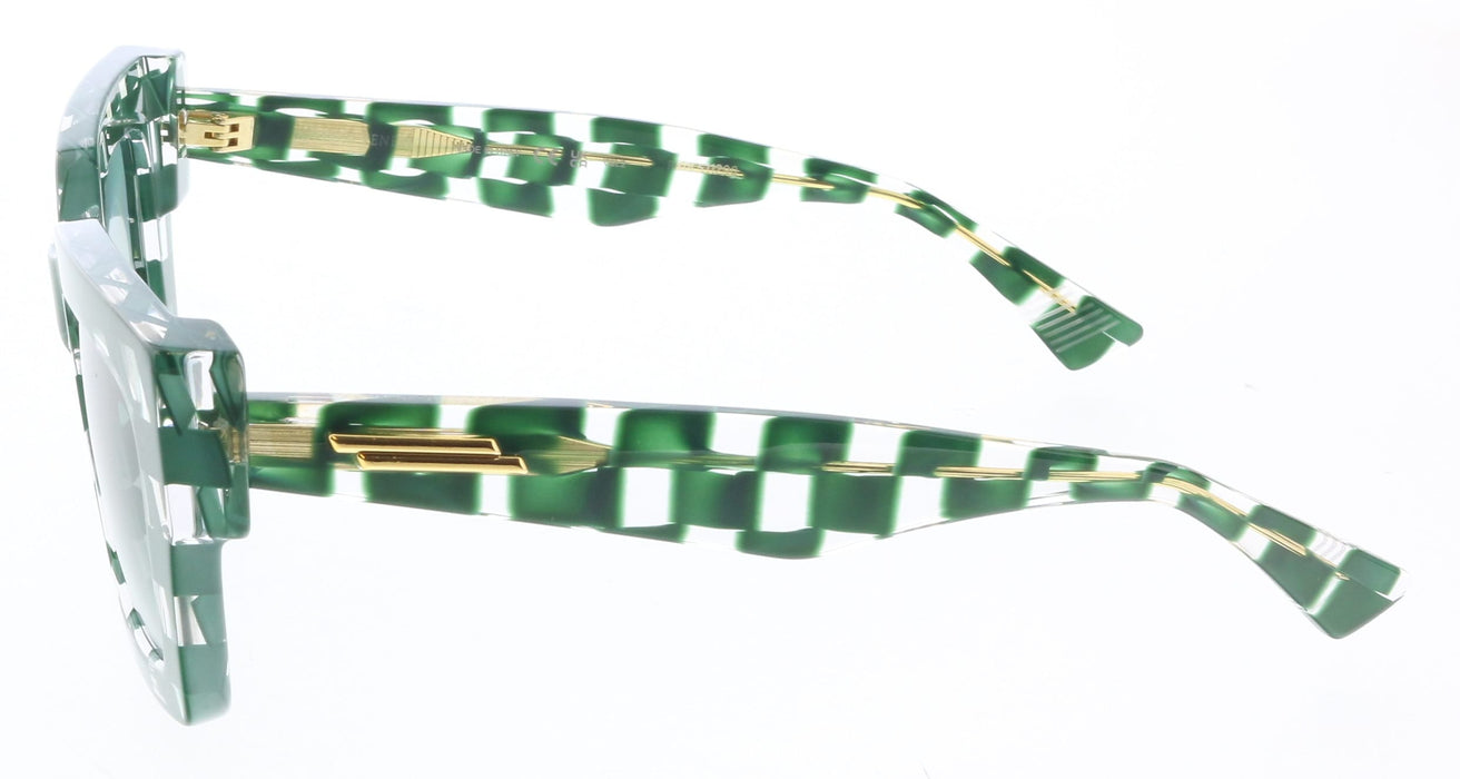 Bottega Veneta BV1212S-008 Bold Green & Clear Oversized Square